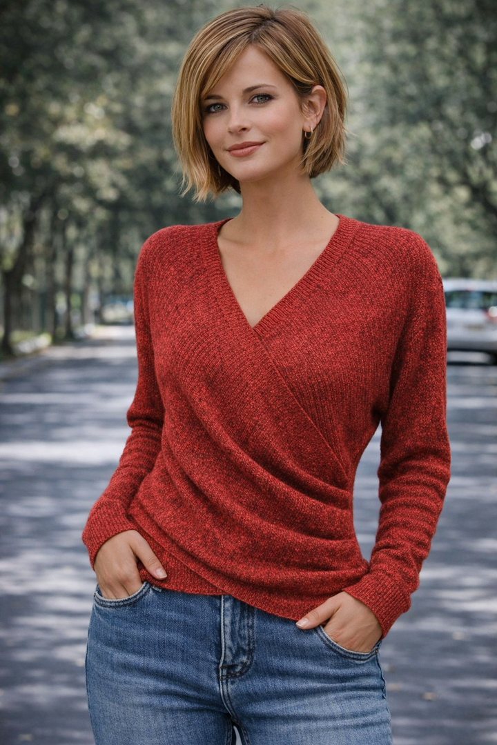 Jenny | Elegant V-Neck Women's Sweater