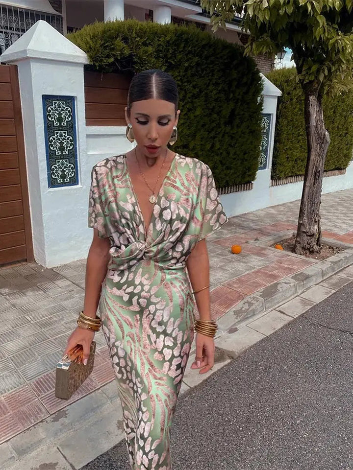 Clarissa | Elegant Twisted Knot Women's Dress for Wedding Guests