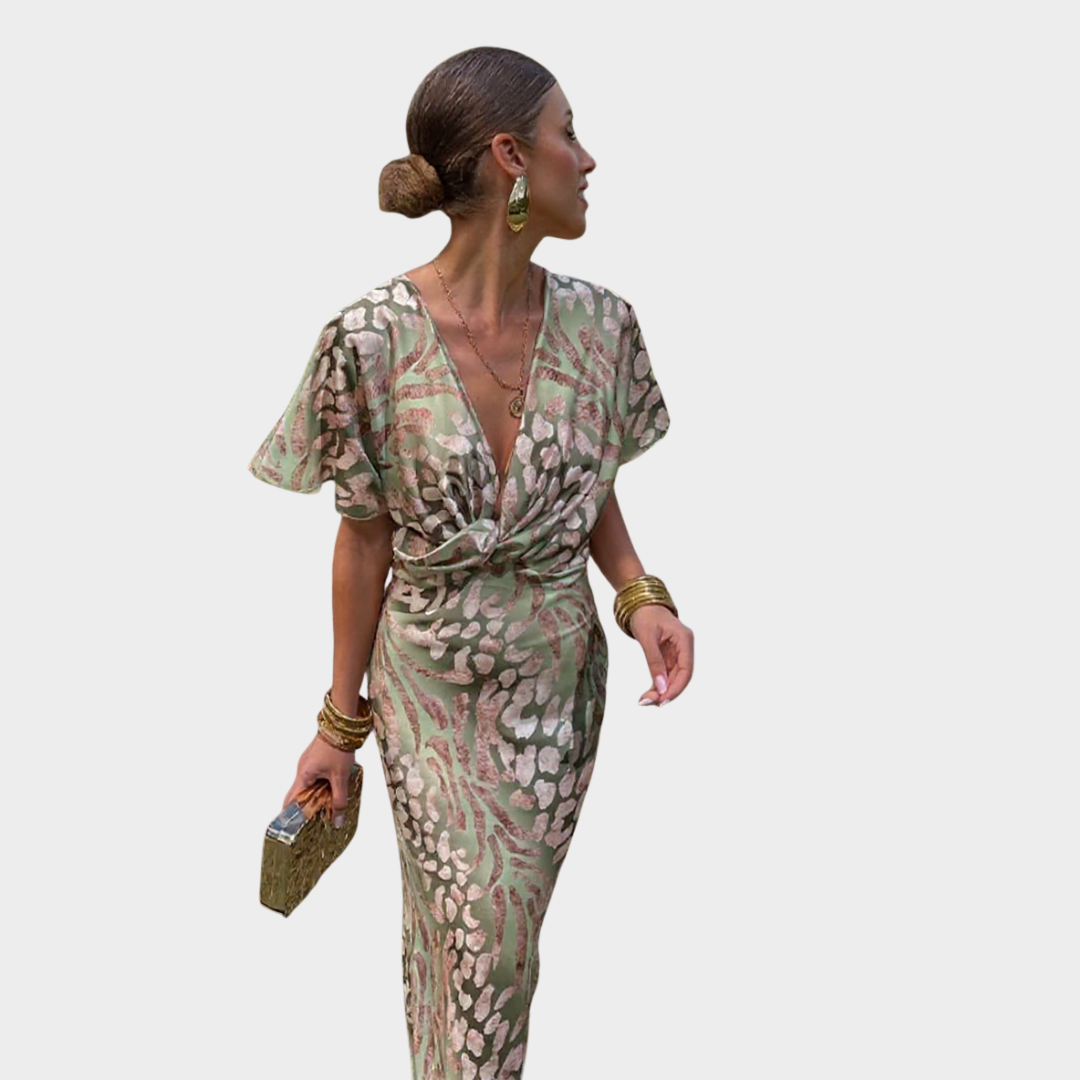 Clarissa | Elegant Twisted Knot Women's Dress for Wedding Guests