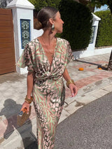 Clarissa | Elegant Twisted Knot Women's Dress for Wedding Guests