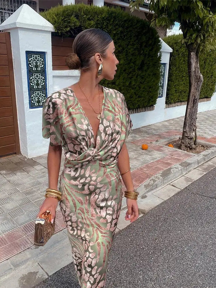Clarissa | Elegant Twisted Knot Women's Dress for Wedding Guests