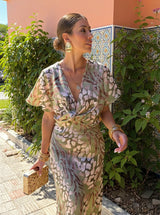 Clarissa | Elegant Twisted Knot Women's Dress for Wedding Guests