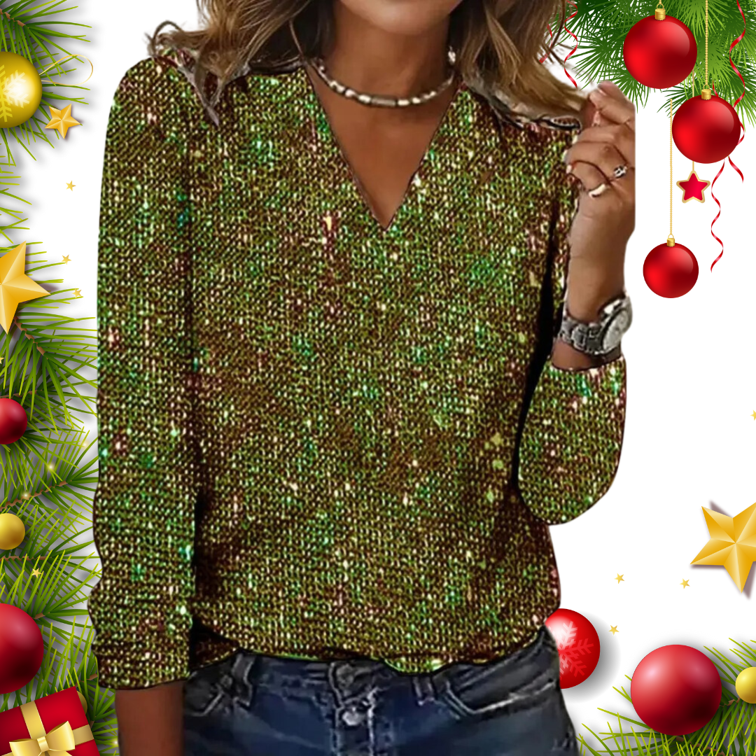 Luna | Elegant Glitter Going Out Top for Women