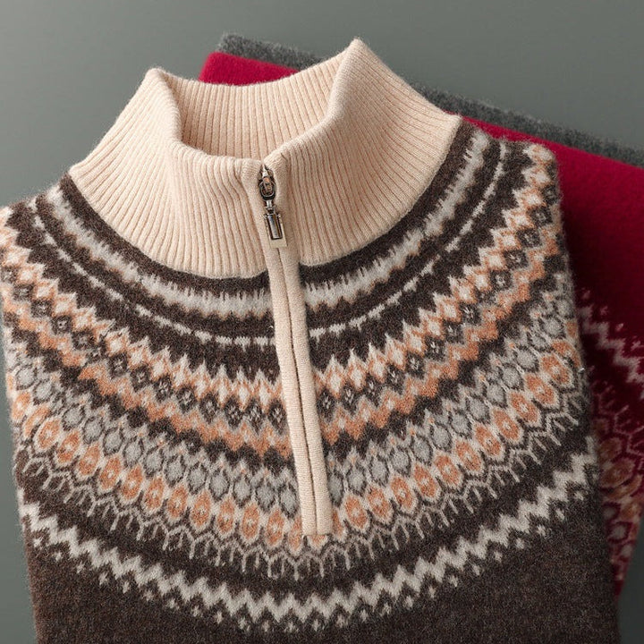 Evan 100% Cashmere Half-Zip Sweater