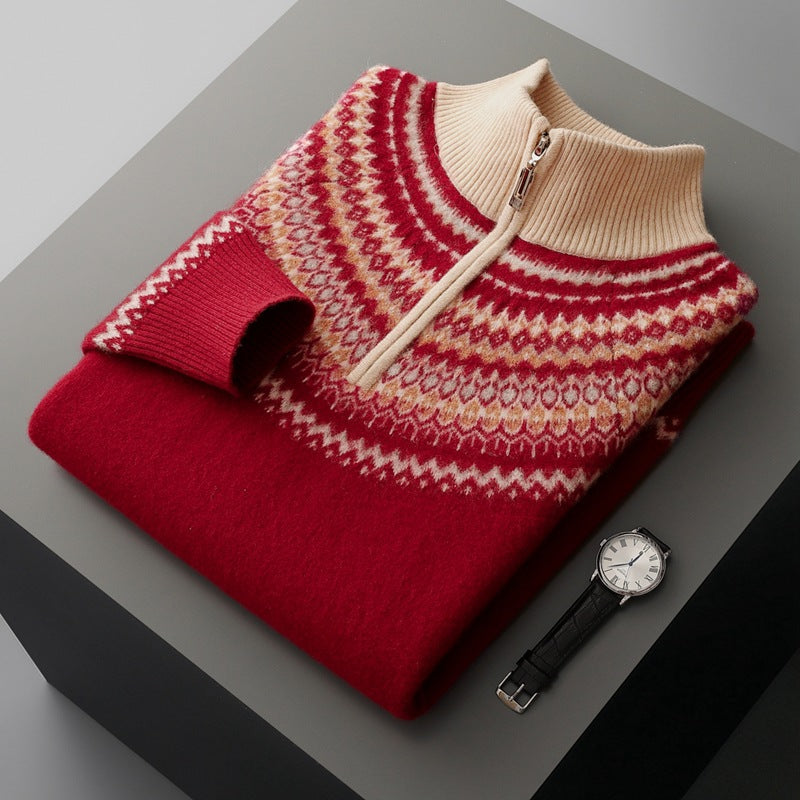 Evan 100% Cashmere Half-Zip Sweater