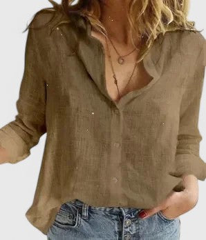 Evelyn | Romantic Botanical V-Neck Floral Blouse