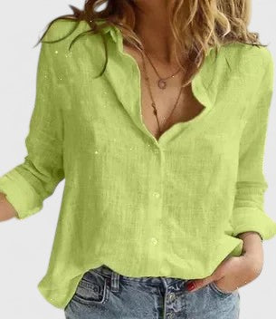 Evelyn | Romantic Botanical V-Neck Floral Blouse