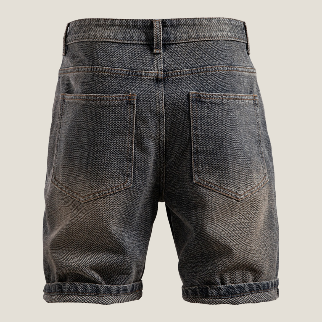 Men’s Denim Shorts – Relaxed Fit Rolled Hem Summer Style