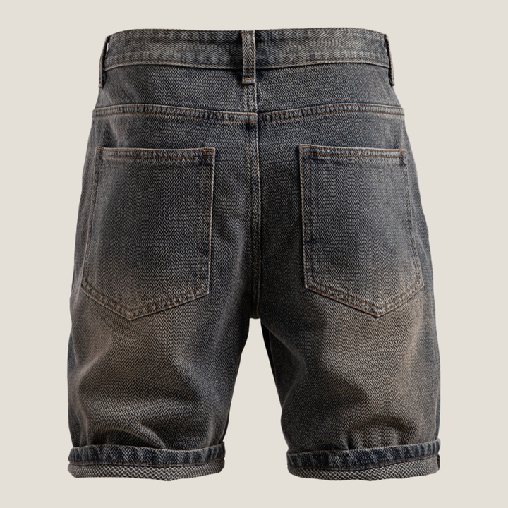 Men’s Denim Shorts – Relaxed Fit Rolled Hem Summer Style