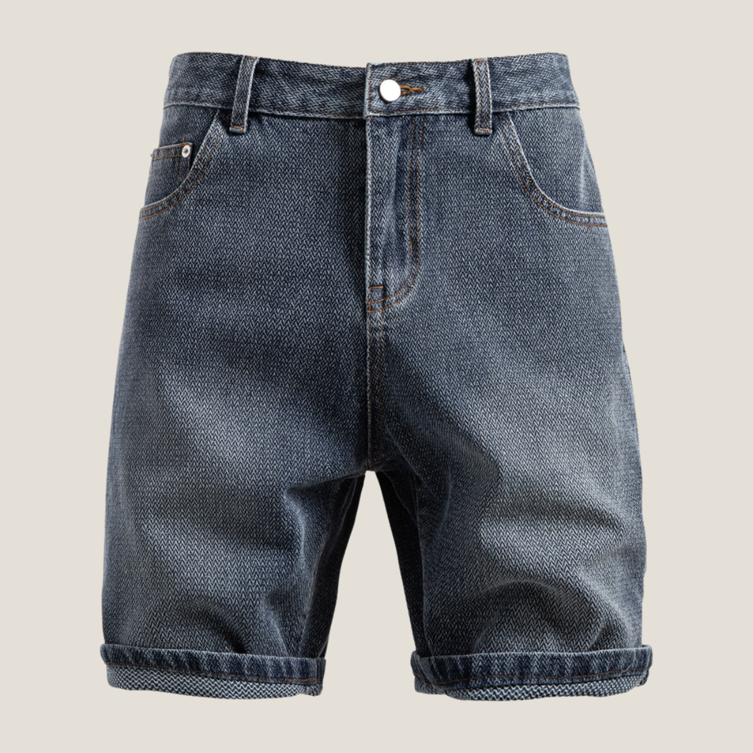 Men’s Denim Shorts – Relaxed Fit Rolled Hem Summer Style