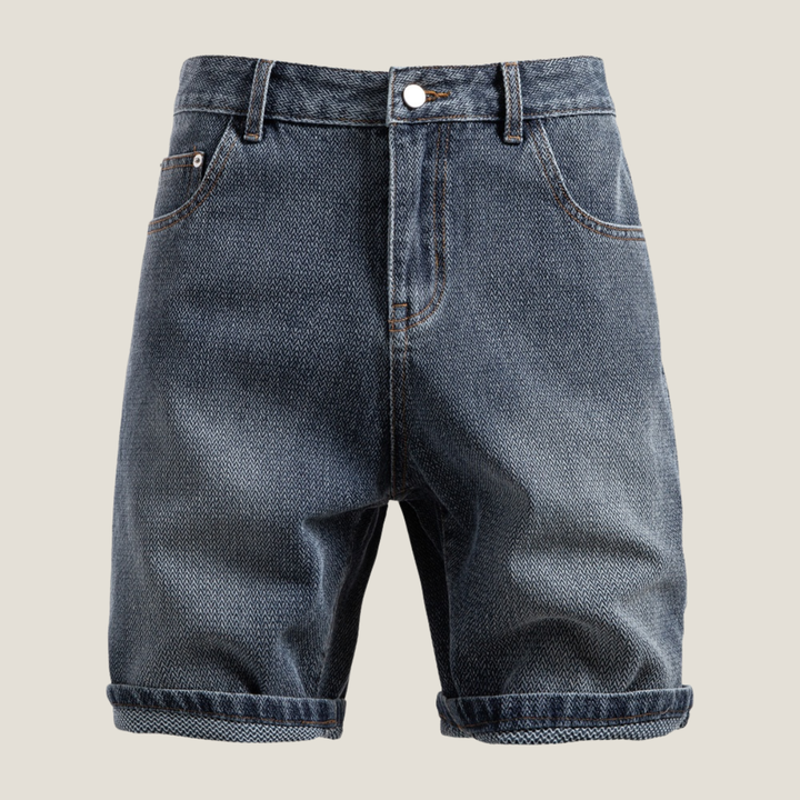 Men’s Denim Shorts – Relaxed Fit Rolled Hem Summer Style