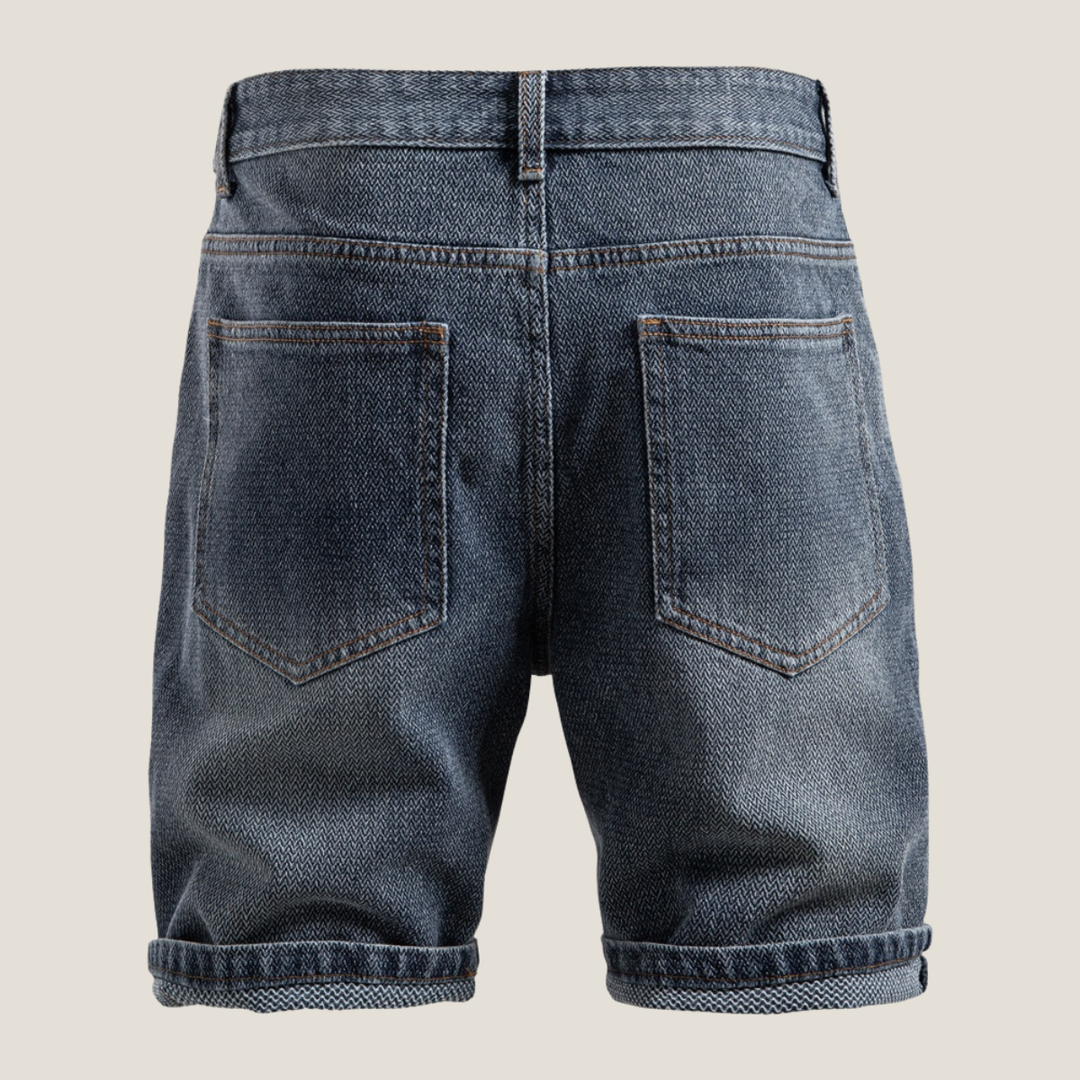Men’s Denim Shorts – Relaxed Fit Rolled Hem Summer Style