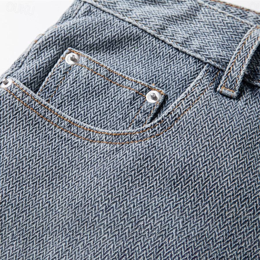 Men’s Denim Shorts – Relaxed Fit Rolled Hem Summer Style
