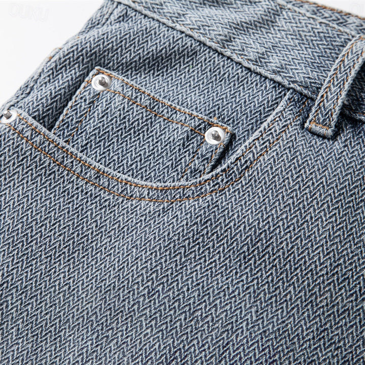 Men’s Denim Shorts – Relaxed Fit Rolled Hem Summer Style