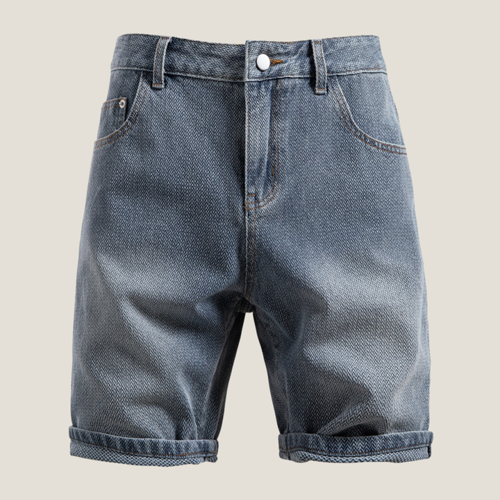 Men’s Denim Shorts – Relaxed Fit Rolled Hem Summer Style