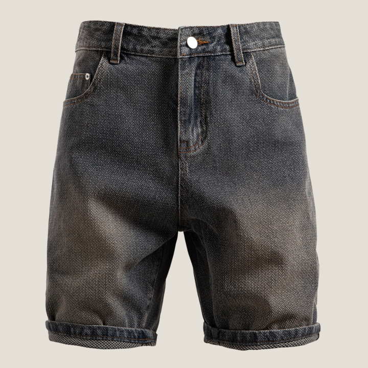 Men’s Denim Shorts – Relaxed Fit Rolled Hem Summer Style