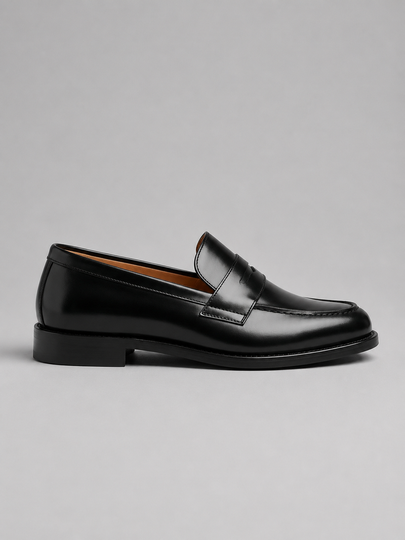 Men’s Leather Penny Loafers - Classic Formal Smart Casual Shoes