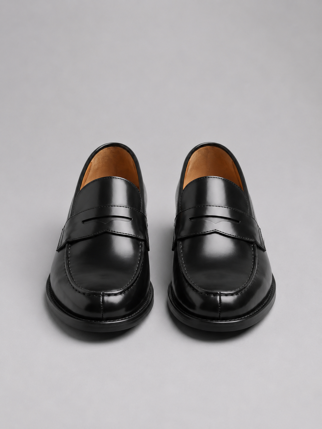 Men’s Leather Penny Loafers – Classic Formal Smart Casual Shoes