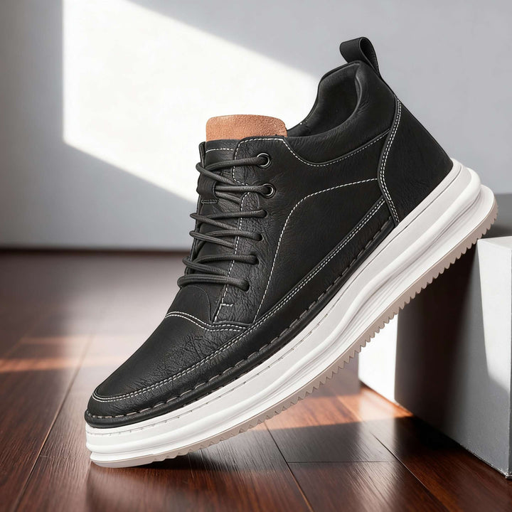 Men’s Leather Trainers – Cushioned Everyday Comfort