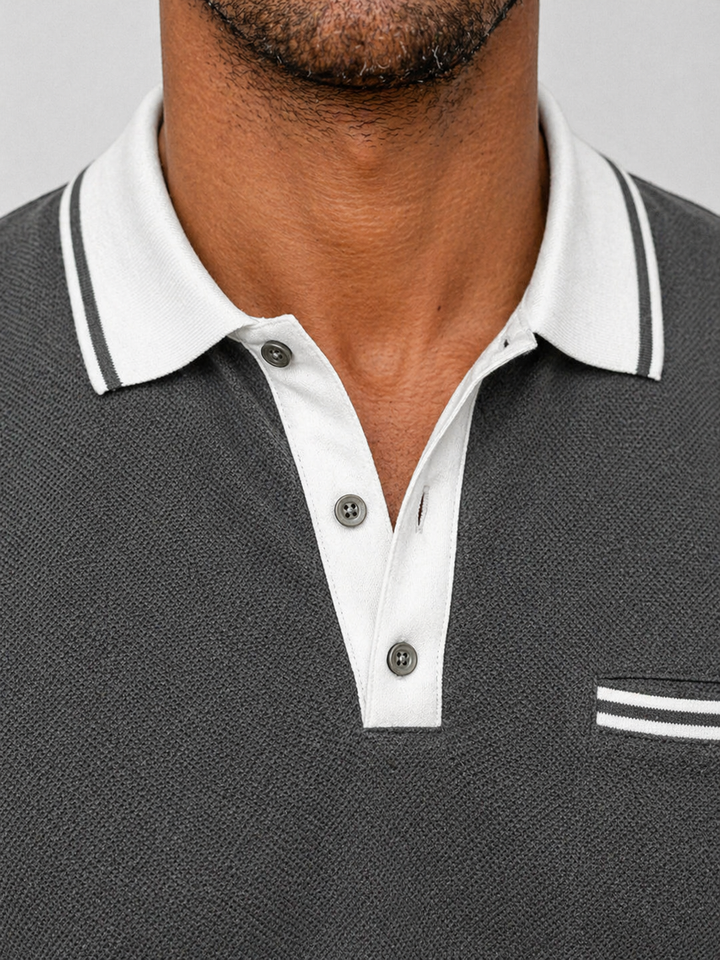 Men’s Long Sleeve Polo Shirt – Smart Casual Style