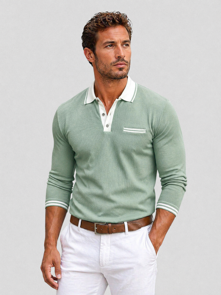 Men’s Long Sleeve Polo Shirt – Smart Casual Style