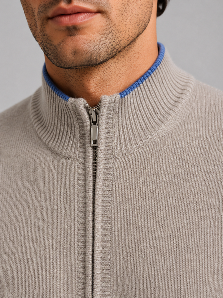 Men's Merino Wool Zip-Up Lounge Set – Soft Knit Relaxed Fit Co-Ord
