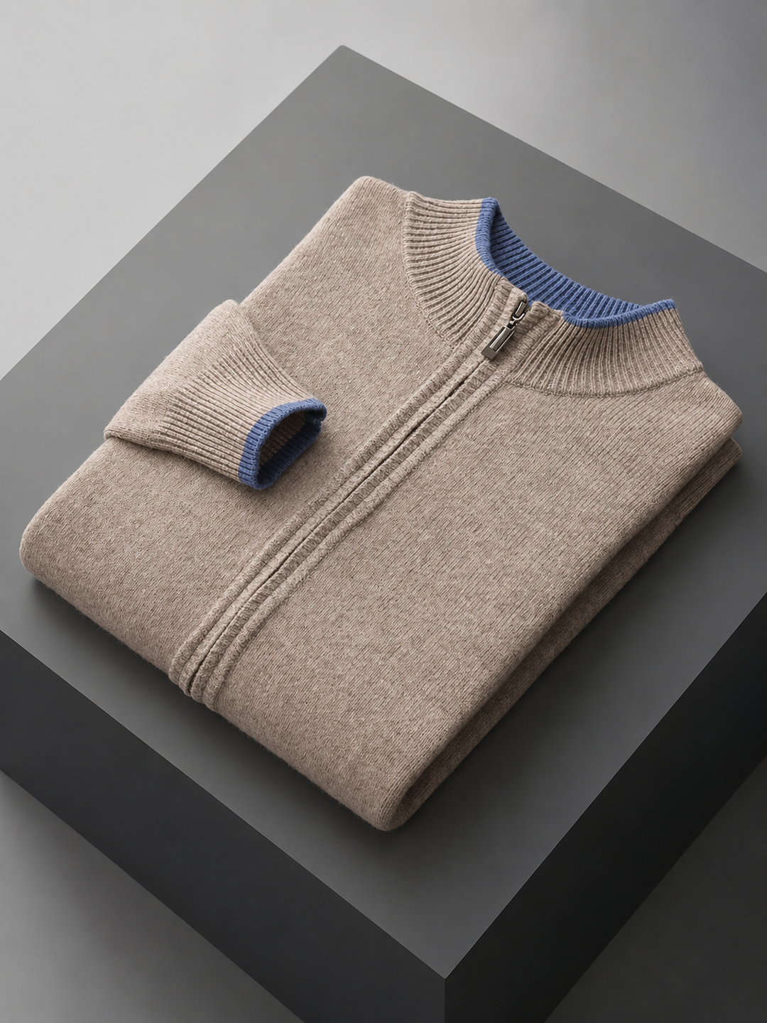 Men's Merino Wool Zip-Up Lounge Set – Soft Knit Relaxed Fit Co-Ord