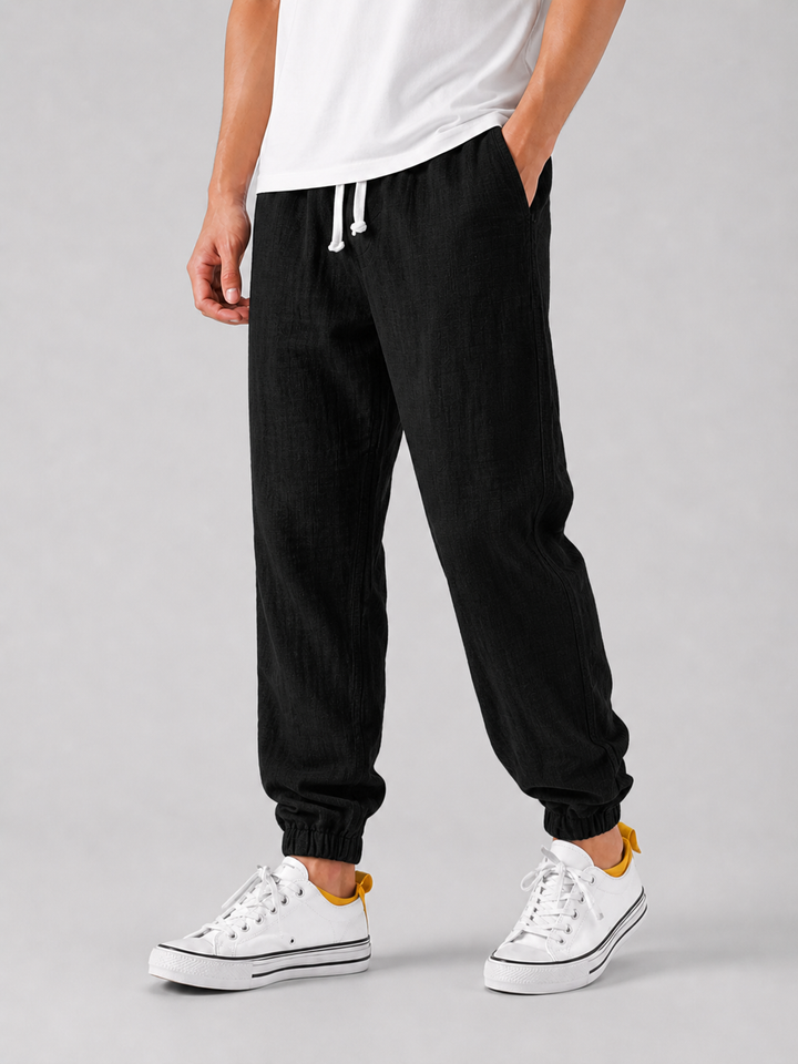 Men’s Relaxed Fit Linen Style Trousers – Summer Comfort Style