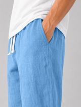 Men’s Relaxed Fit Linen Style Trousers – Summer Comfort Style