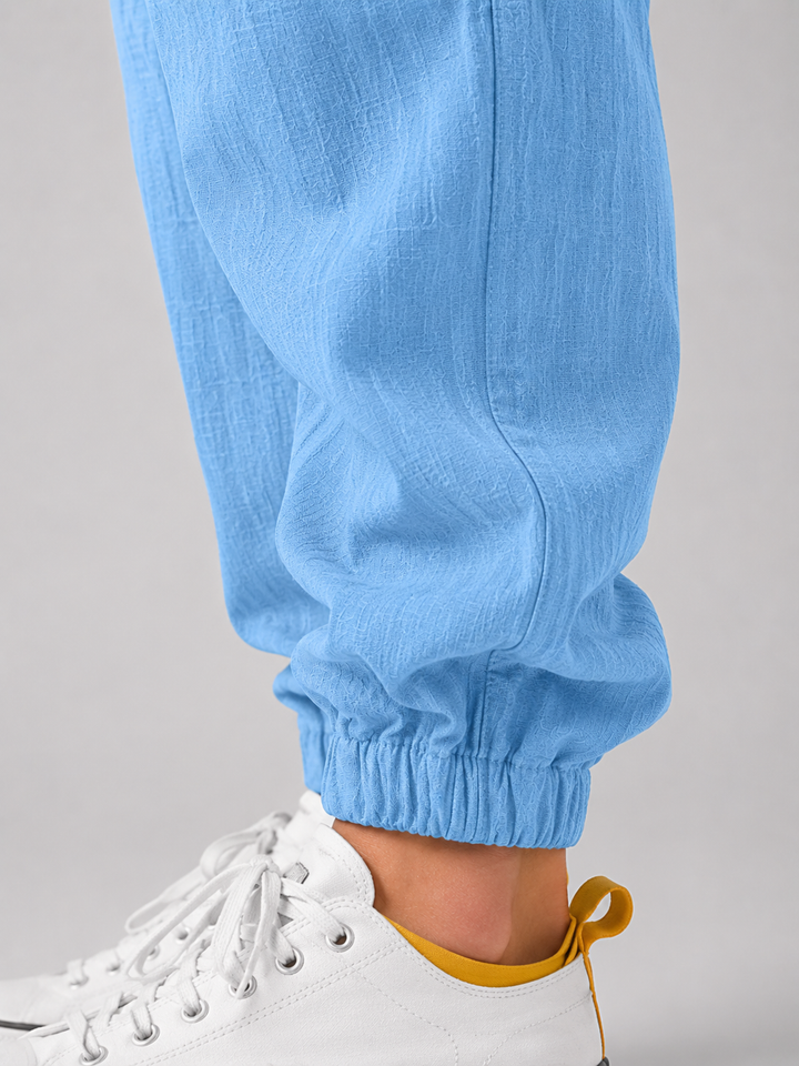 Men’s Relaxed Fit Linen Style Trousers – Summer Comfort Style