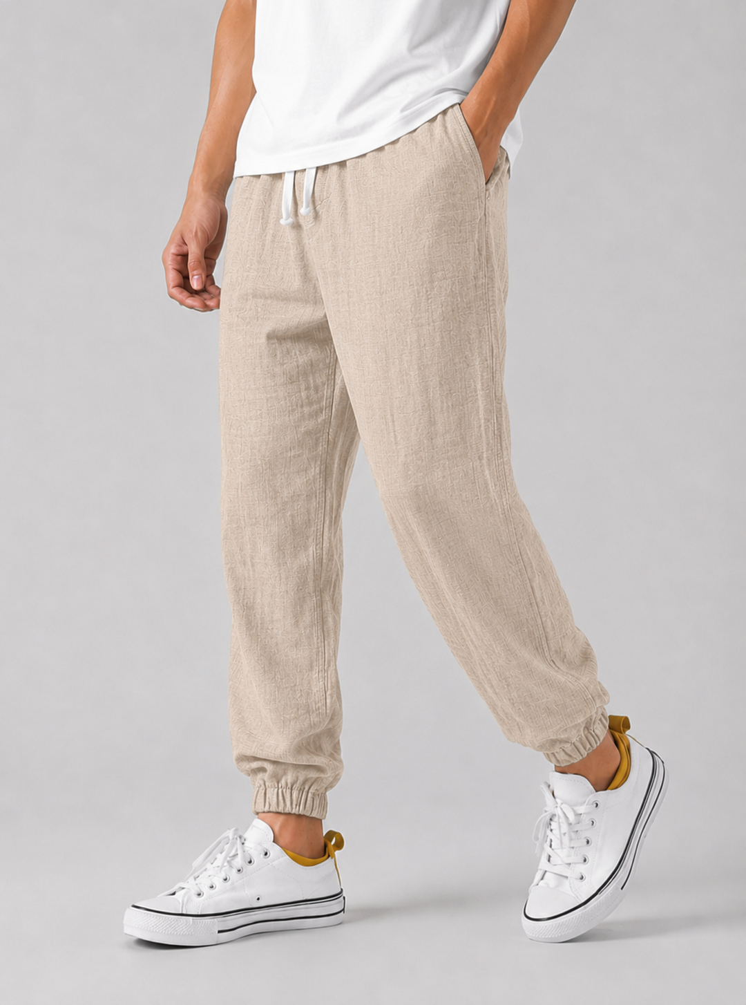 Men’s Relaxed Fit Linen Style Trousers – Summer Comfort Style
