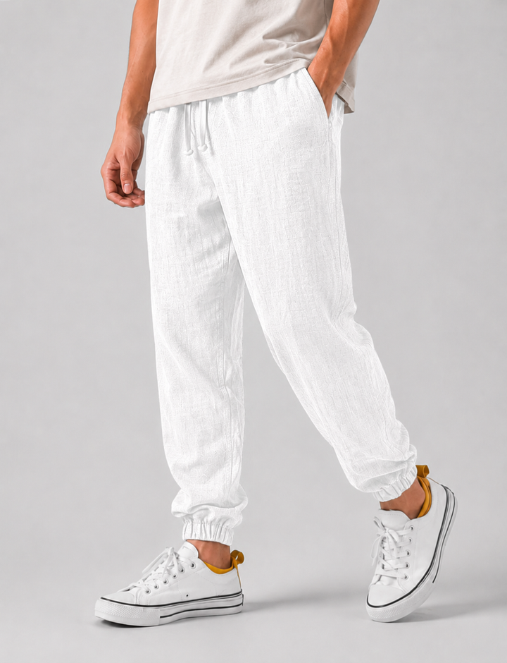 Men’s Relaxed Fit Linen Style Trousers – Summer Comfort Style