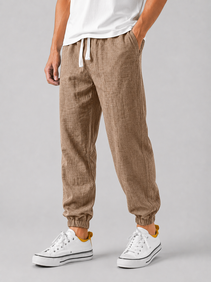 Men’s Relaxed Fit Linen Style Trousers – Summer Comfort Style