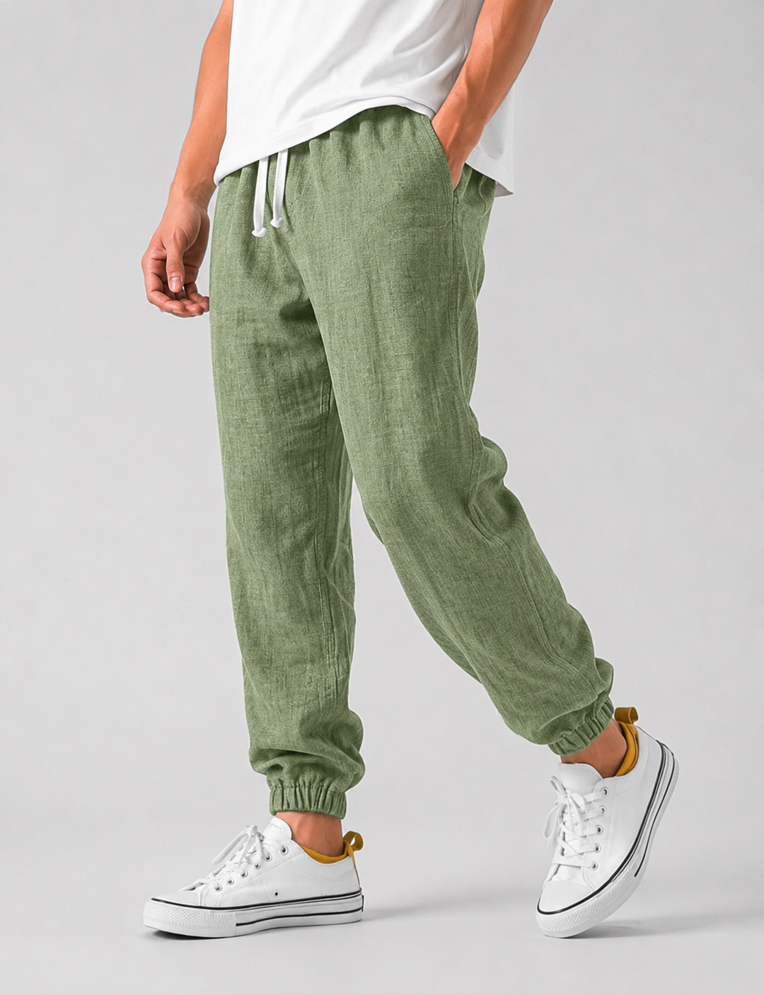 Men’s Relaxed Fit Linen Style Trousers – Summer Comfort Style