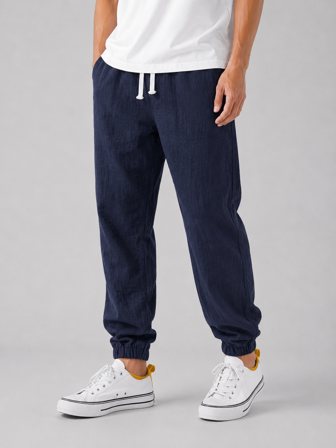 Men’s Relaxed Fit Linen Style Trousers – Summer Comfort Style
