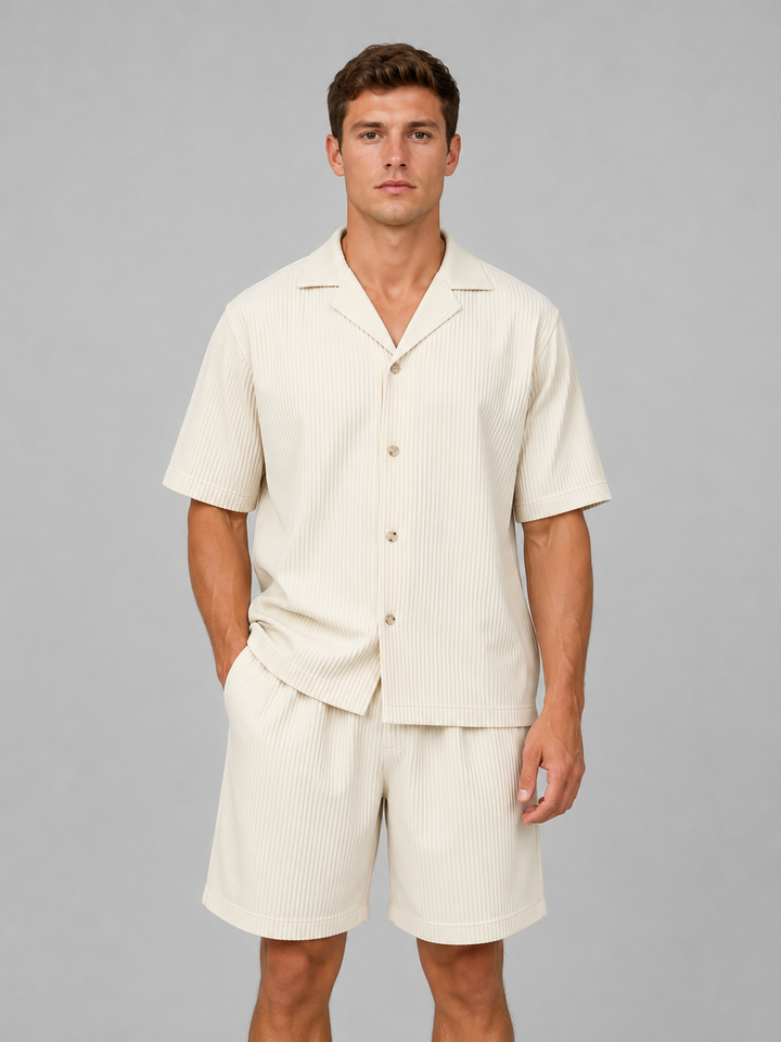 Men's Ribbed Summer Co-Ord Set – Relaxed Summer Style