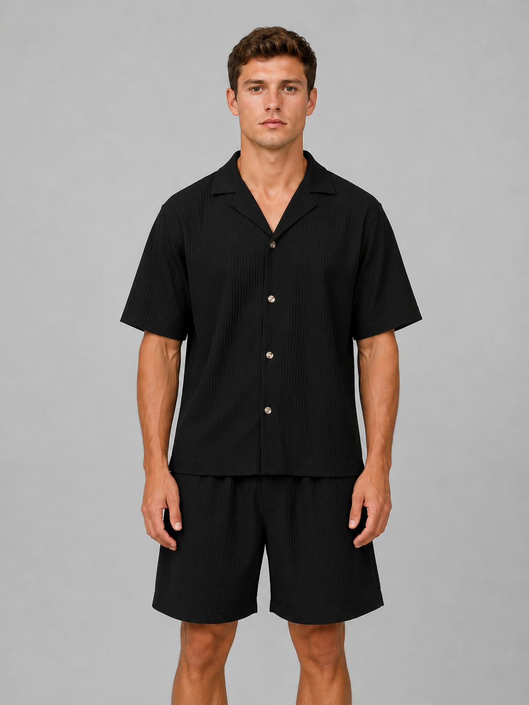 Men's Ribbed Summer Co-Ord Set – Relaxed Summer Style