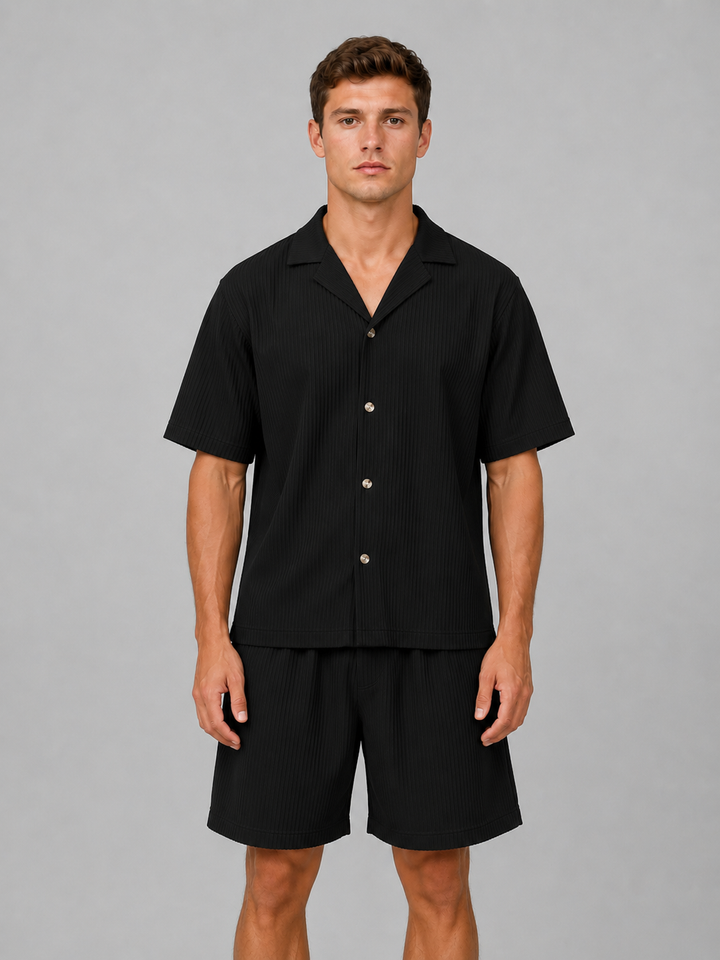 Men's Ribbed Summer Co-Ord Set – Relaxed Summer Style