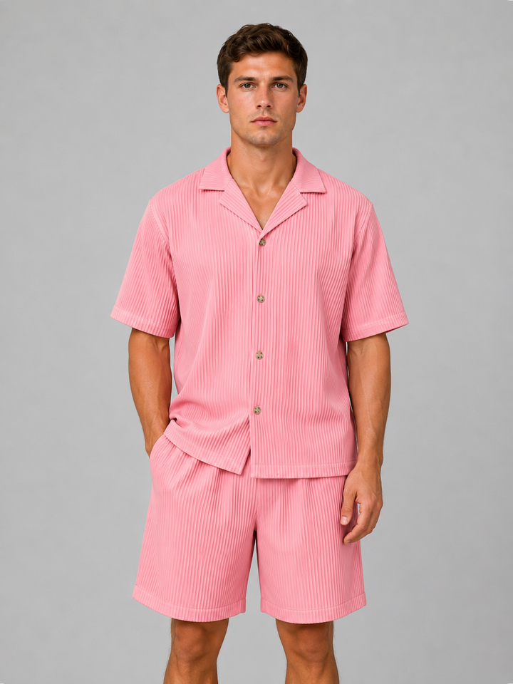 Men's Ribbed Summer Co-Ord Set – Relaxed Summer Style