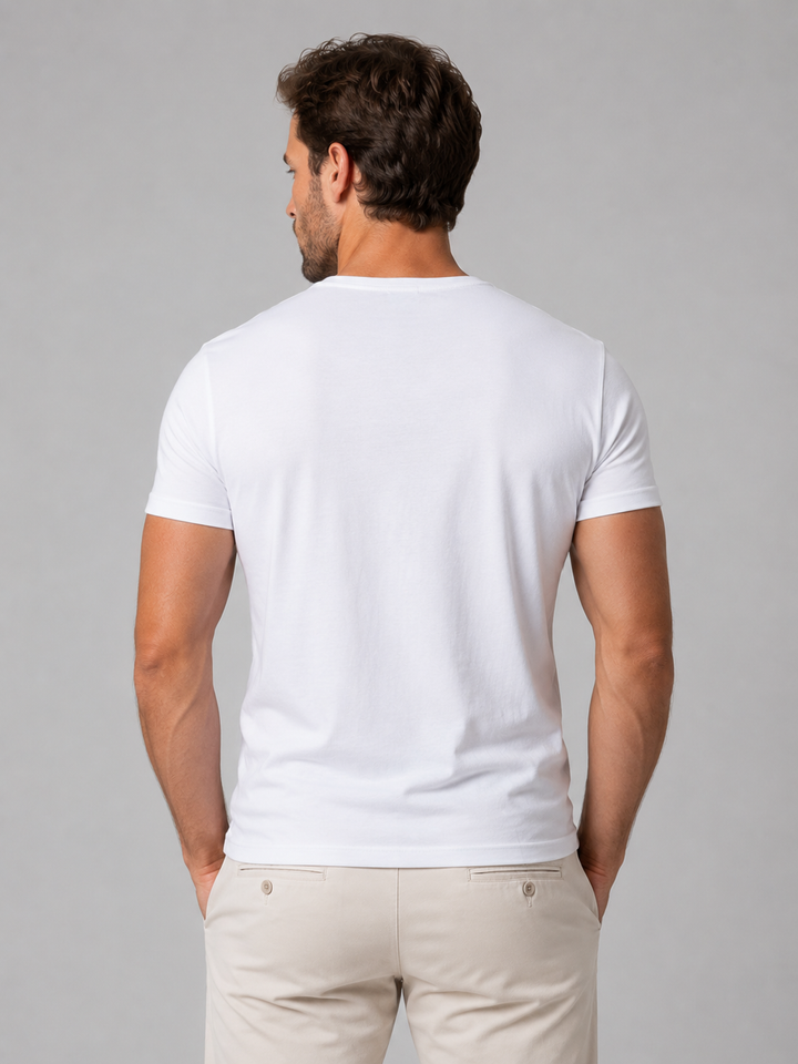 Men's Slim Fit Henley T-Shirt – Casual Button Neck