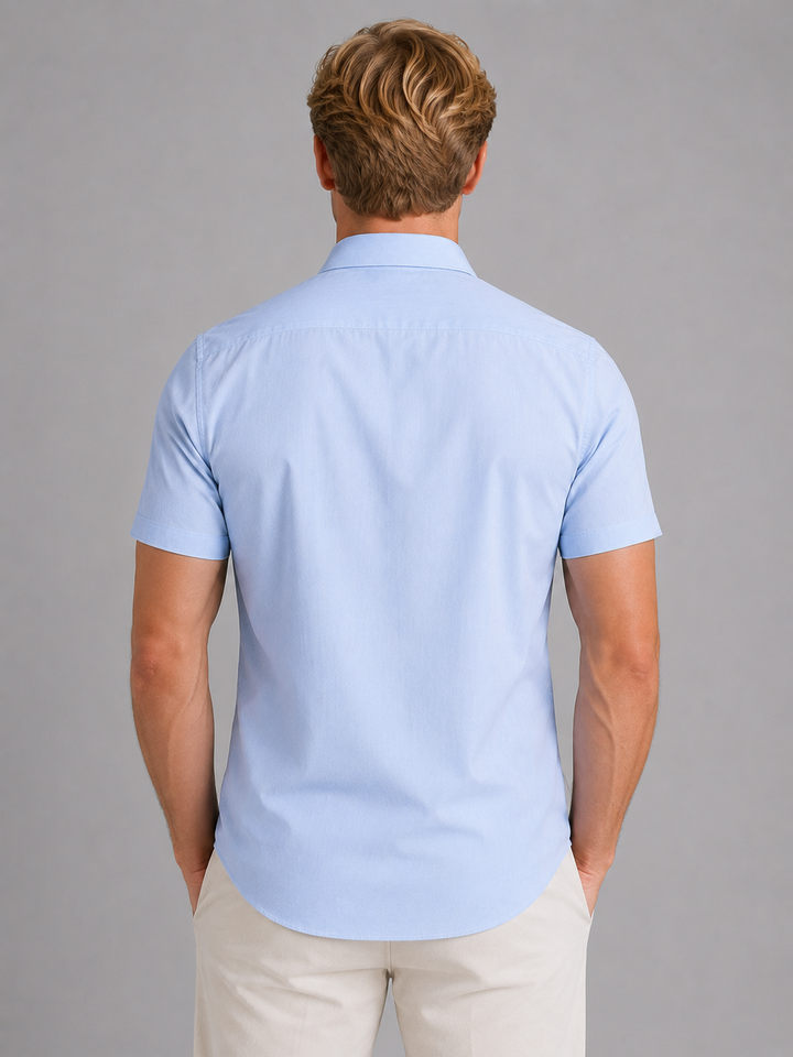 Men's Slim Fit Short Sleeve Shirt – Smart Casual Summer Style