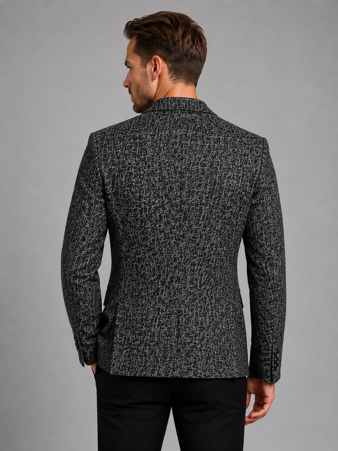 Men’s Slim Fit Tailored Blazer – Smart-Casual Structured Jacket