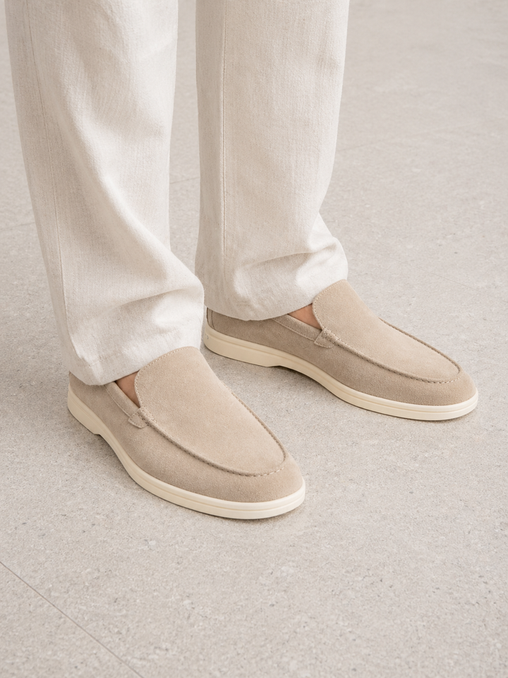 Men’s Suede-Look Slip-On Loafers – Smart Casual Comfort