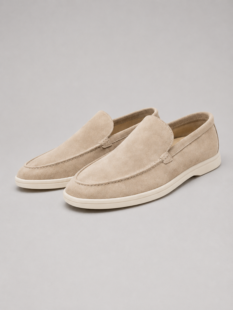 Men’s Suede-Look Slip-On Loafers - Smart Casual Comfort