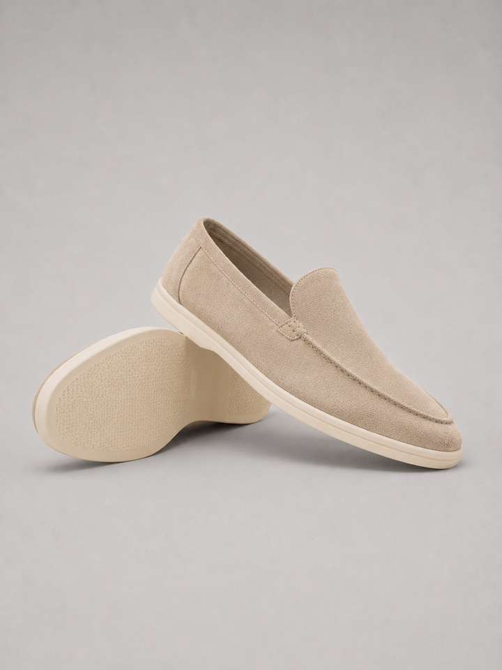 Men’s Suede-Look Slip-On Loafers – Smart Casual Comfort