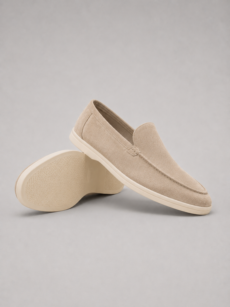Men’s Suede-Look Slip-On Loafers - Smart Casual Comfort