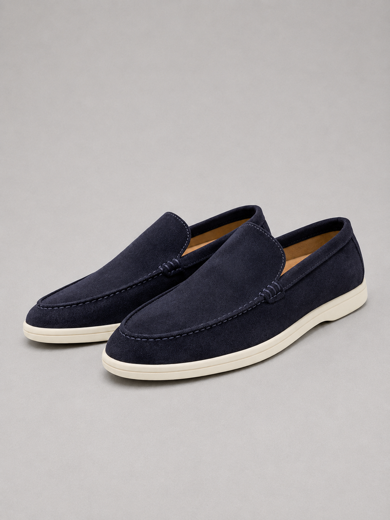 Men’s Suede-Look Slip-On Loafers - Smart Casual Comfort