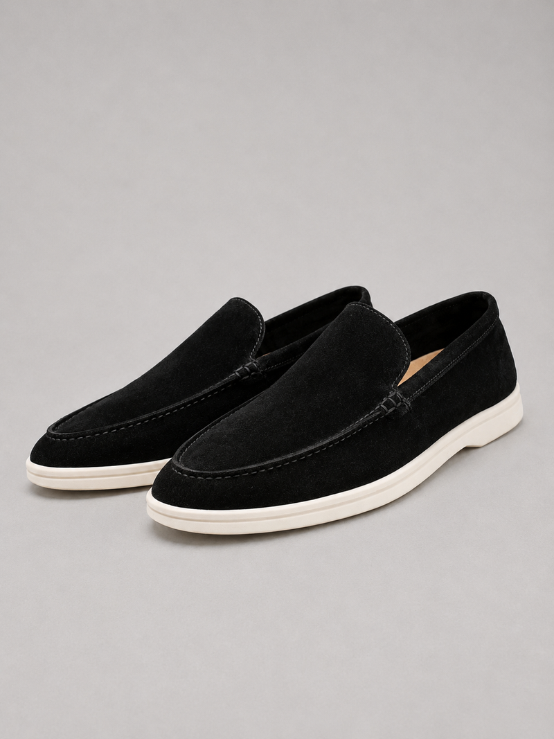 Men’s Suede-Look Slip-On Loafers - Smart Casual Comfort