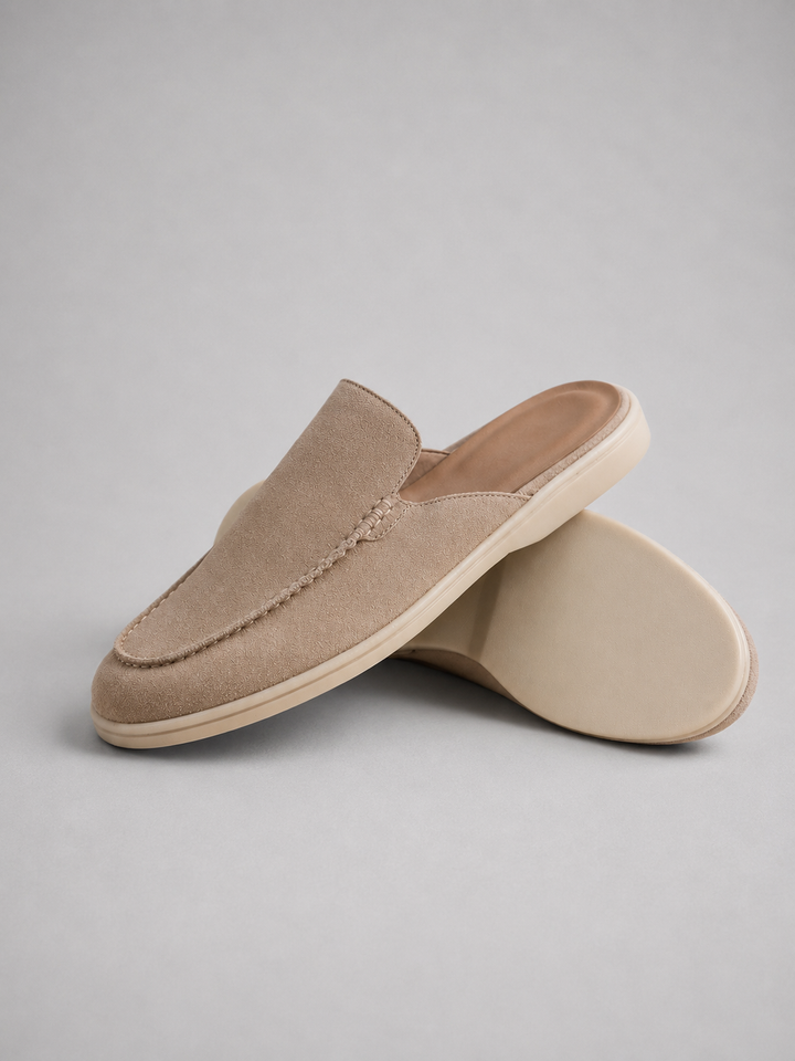 Men's Suede Mule Slip-On Loafers –  Smart Casual Comfort