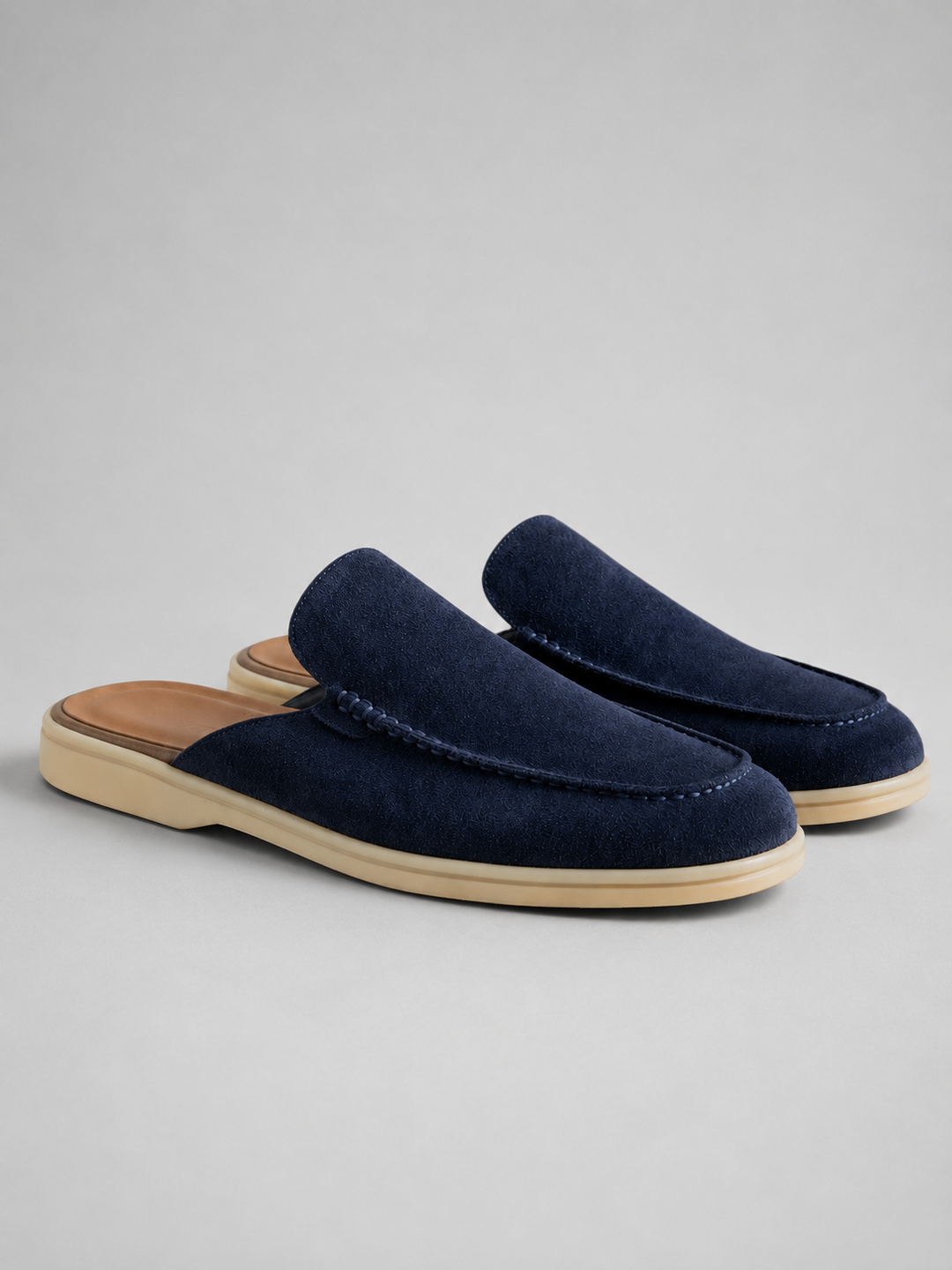 Men's Suede Mule Slip-On Loafers –  Smart Casual Comfort